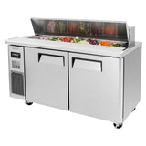 Turbo Air J Series Sandwich/Salad Unit, 2 Section, 14 Pans, 59"W