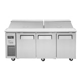 Turbo Air J Series Sandwich/Salad Unit, 3 Section, 18 Pans, 70"W