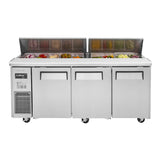Turbo Air J Series Sandwich/Salad Unit, 3 Section, 18 Pans, 70"W