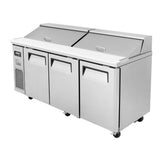 Turbo Air J Series Sandwich/Salad Unit, 3 Section, 18 Pans, 70"W
