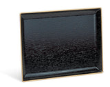 Mini Lacquer Tray 7-1/2" X 5-1/4", Black/Gold