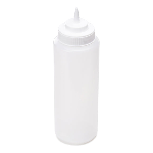 32oz Squeeze Bottle,Wide Mouth, White