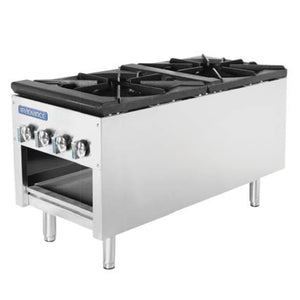 Turbo Air Radiance Stock Pot Gas Range, 3-Ring Double Burners, 18"W