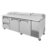 Turbo Air Super Deluxe Pizza Prep Table, 2 Door, 2 Drawer, 3 Section, 93"W