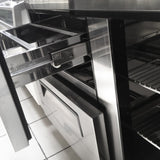 Turbo Air Super Deluxe Pizza Prep Table, 1 Door, 4 Drawer, 3 Section, 93"W