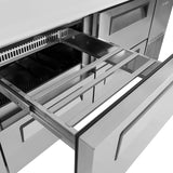 Turbo Air Super Deluxe Pizza Prep Table, 4 Drawer, 3 Section, 93"W