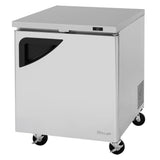Turbo Air Super Deluxe Undercounter Refrigerator, 1 Section, 1 Door, 27"W