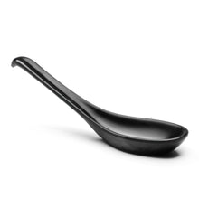 5¾″ Matte Black Melamine Soup Spoon — YG-026MB