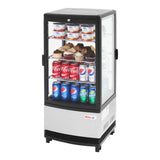 Turbo Air Diamond Glass Merchandiser, Countertop, 3 Shelves, 2 Doors, 16-3/4"W