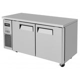 Turbo Air J Series Narrow Undercounter Freezer, 2 Section, 2 Door, 59"W
