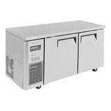 Turbo Air J Series Narrow Undercounter Refrigerator, 2 Section, 2 Door, 59"W