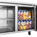 Turbo Air J Series Narrow Undercounter Refrigerator, 2 Section, 2 Door, 59"W