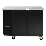 Turbo Air Back Bar Cooler, 2 Section, 49"W, Black