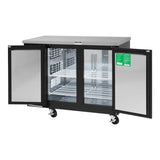 Turbo Air Back Bar Cooler, 2 Section, 49"W, Black