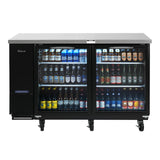 Turbo Air Back Bar Cooler, 2 Section, 61"W, Glass Door