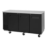 Turbo Air Back Bar Cooler, 2 Section, 73"W, Black