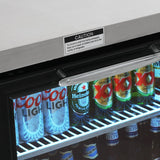 Turbo Air Back Bar Cooler, 2 Section, 73"W, Glass Door