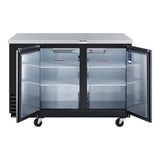 Turbo Air Super Deluxe Back Bar Cooler, 58"W, Black