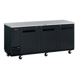Turbo Air Super Deluxe Back Bar Cooler, 90"W, Black