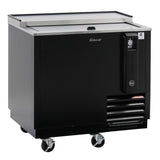 Turbo Air Super Deluxe Bottle Cooler, 36"W, Black