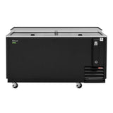 Turbo Air Super Deluxe Bottle Cooler, 64"W, Black