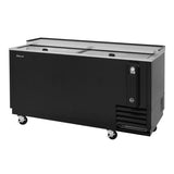 Turbo Air Super Deluxe Bottle Cooler, 64"W, Black