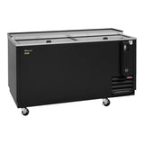 Turbo Air Super Deluxe Bottle Cooler, 64"W, Black
