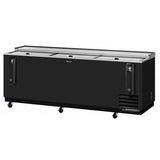 Turbo Air Super Deluxe Bottle Cooler, 95"W, Black