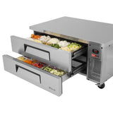 Turbo Air Super Deluxe Chef Base, 1 Section, 2 Drawer, 48"W