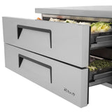 Turbo Air Super Deluxe Chef Base, 1 Section, 2 Drawer, 48"W