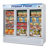 Turbo Air Glass Door Freezer, 3 Section, 3 Door, 81"W