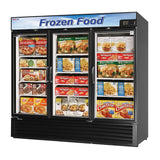 Turbo Air Glass Door Freezer, 3 Section, 3 Door, 81"W