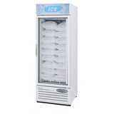 Turbo Air Glass Door Ice Merchandiser, 1 Section, 27"W