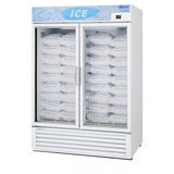 Turbo Air Glass Door Ice Merchandiser, 2 Section, 2 Door, 54"W
