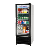 Turbo Air Glass Door Refrigerated Merchandiser, 1 Section, 23"W