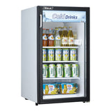 Turbo Air Glass Door Refrigerated Merchandiser, 1 Section, 19"W