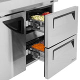 Turbo Air Super Deluxe Worktop Freezer, 2 Section, 1 Door, 2 Drawer, 48"W