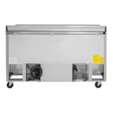 Turbo Air Super Deluxe Worktop Refrigerator, 2 Section, 1 Door, 2 Drawers, 60"W