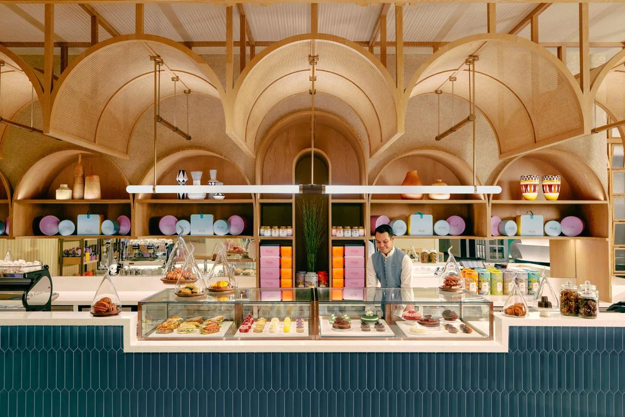 Bakery display counter and checkout work area