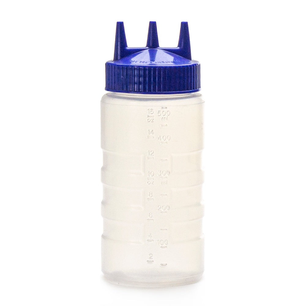 Squeeze Bottle Tri Tip Wide Mouth 16oz, Clear