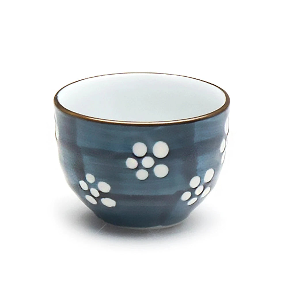 GY18-S1 · assorted blue-pattern sake cups