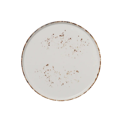 10-inch Splash Blanch round stackable ceramic plate
