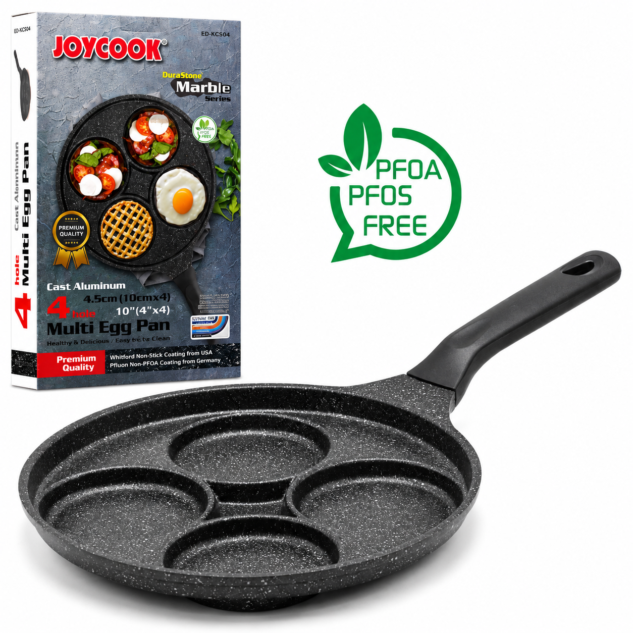 Cast Aluminum 4 Hole Multi Egg Pan