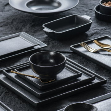 12 x 6’’ Black Rectangular Platter