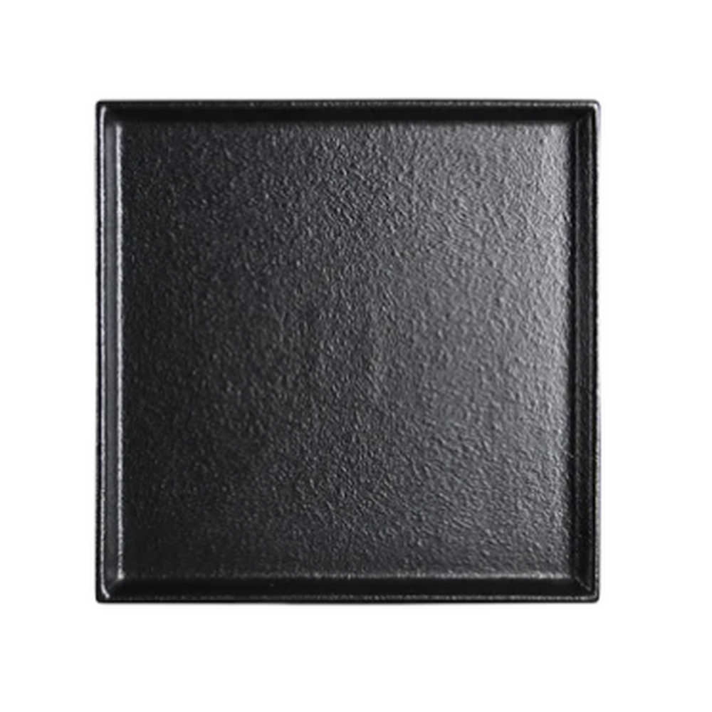 8’’ Black Stackable Square Plate