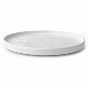 10"D x 1"H Round. Flat PLATE  Natural series