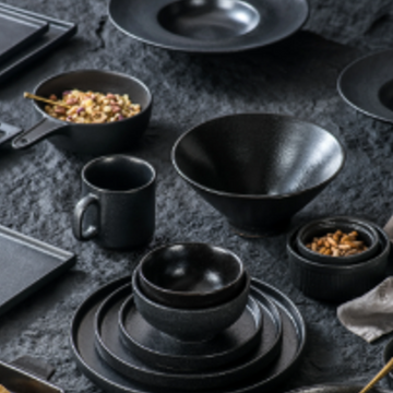 3.75'' Black Round Dish 2 Oz.