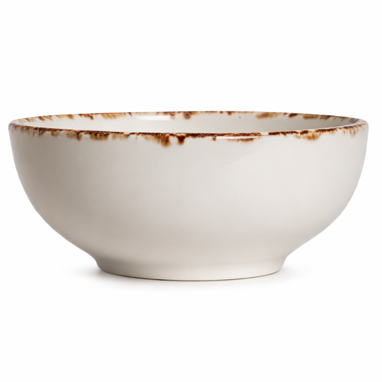 Splash Blanch 6-inch porcelain bowl showing its curved body and low foot