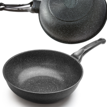 Marble Cast Wok Pan 14"