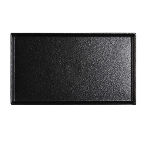 11.75 x 6.5’’ Black Stackable Rectangular Plate